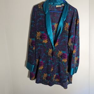 Victoria's secret silk smoking jacket gold label